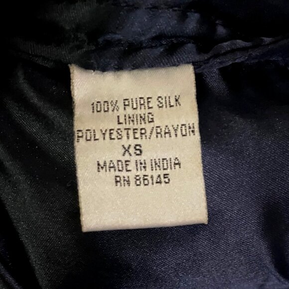 Sean Collection Navy Cutout Beaded Silk Gown Fully Lined Formal Evening Dress XS - Picture 11 of 12